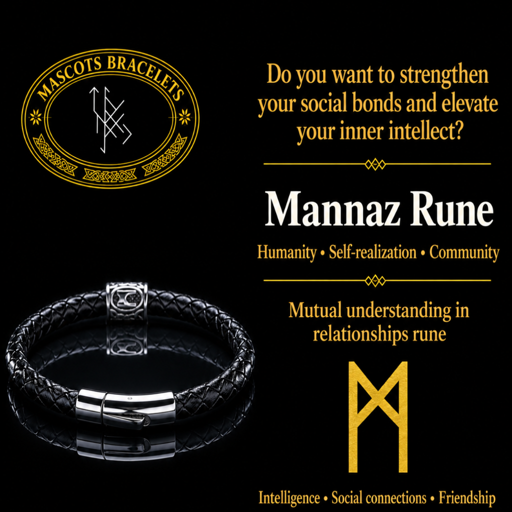 Bracelet rune Mannaz (ᛗ)