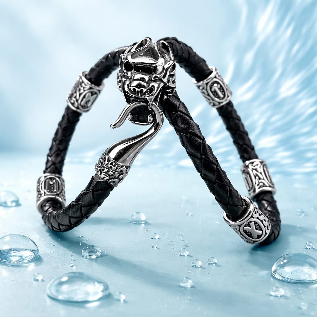 Cat Mascot with 2 staves (Love Luck & Shield Against Sent Misfortune) Bracelet
