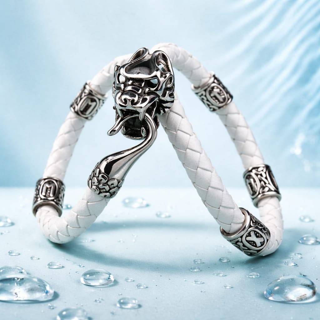 Cat Mascot with 2 staves (Love Luck & Shield Against Sent Misfortune) Bracelet