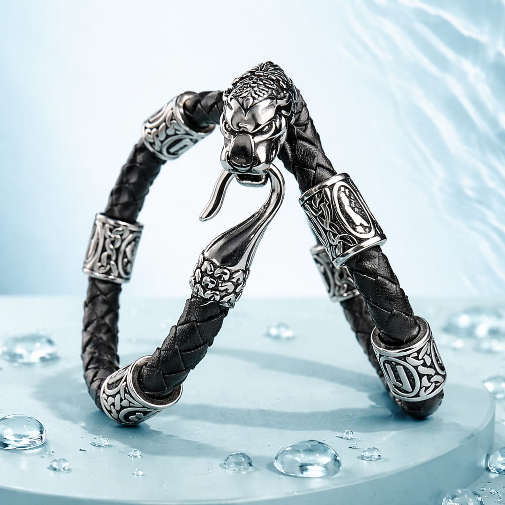 Cheetah Mascot with 2 staves (Good Fortune Attractor & Love Luck) Bracelet