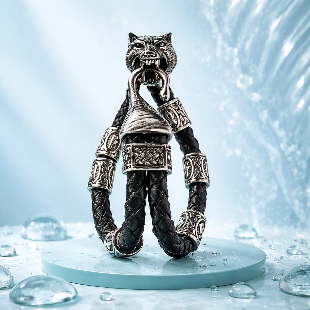 Wolf Mascot with 2 staves (Explosive Growth & The Guardian of Capital) Bracelet