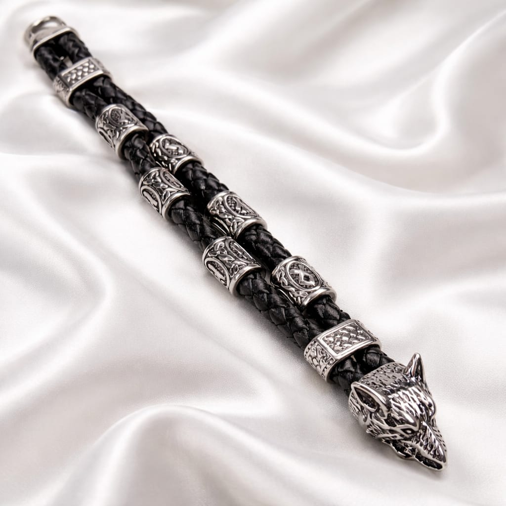 Wolf Mascot with 2 staves (Explosive Growth & The Guardian of Capital) Bracelet