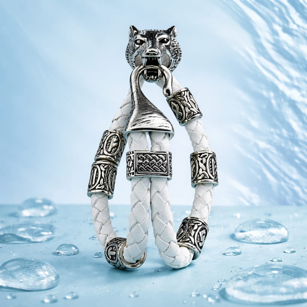 Wolf Mascot with 2 staves (Explosive Growth & The Guardian of Capital) Bracelet