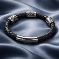 All  Endeavor's Luck Rune handcrafted leather bracelet by Mascotsbracelets