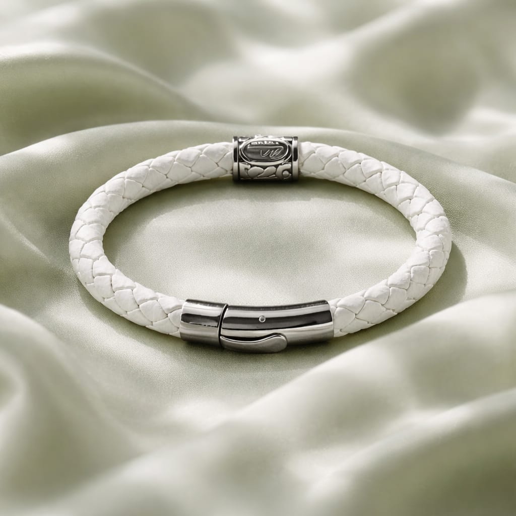 Ansuz Rune handcrafted leather bracelet by Mascotsbracelets