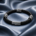 Guardian of the Road Rune handcrafted leather bracelet by Mascotsbracelets