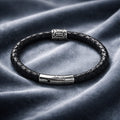 Hagalaz Rune handcrafted leather bracelet by Mascotsbracelets 