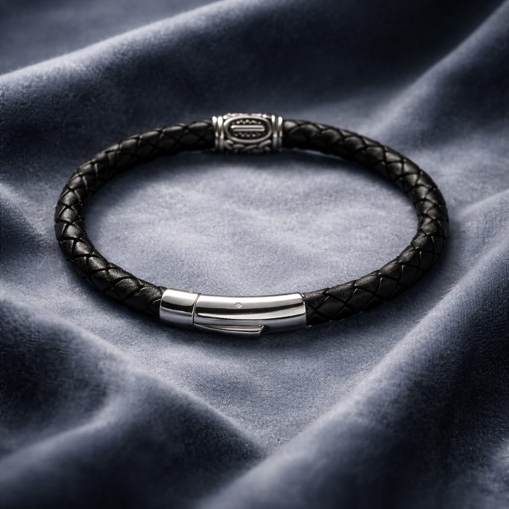Isa Rune handcrafted leather bracelet by Mascotsbracelets
