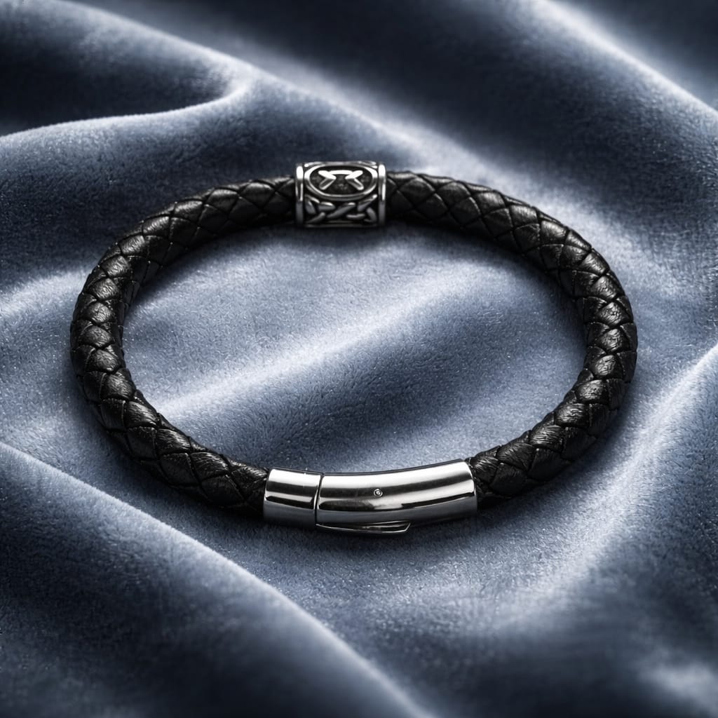 Perth Rune handcrafted leather bracelet by Mascotsbracelets