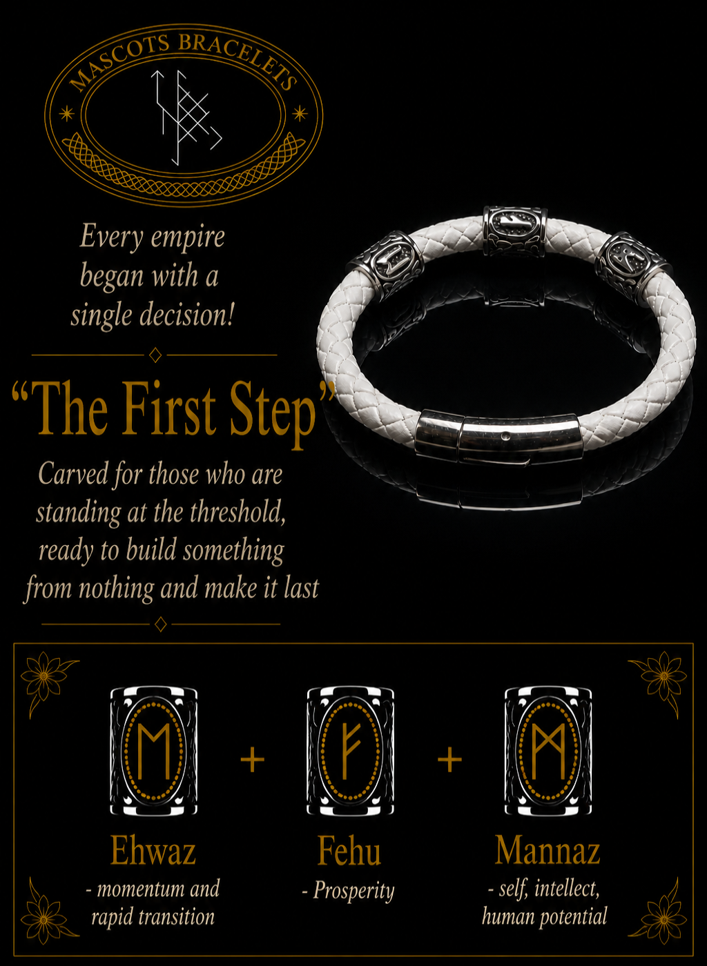 The First Step Rune Bracelet