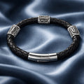 The Witch's Mirror Rune handcrafted leather bracelet by Mascotsbracelets