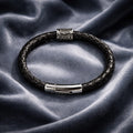 Thurisaz Rune handcrafted leather bracelet by Mascotsbracelets 