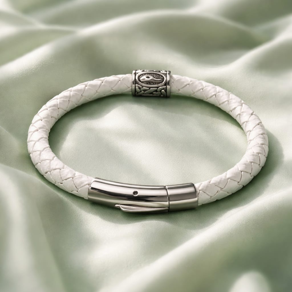 Vunjo Rune handcrafted leather bracelet by Mascotsbracelets 