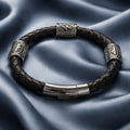 Wealth on All Levels of Existence handcrafted leather bracelet by Mascotsbracelets