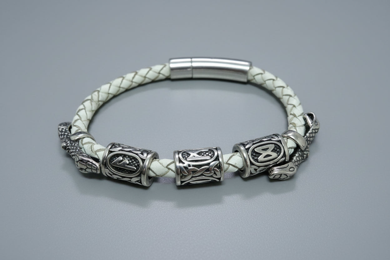 Bracelet personnalisé « Deux serpents : progrès, sagesse et changement positif »
