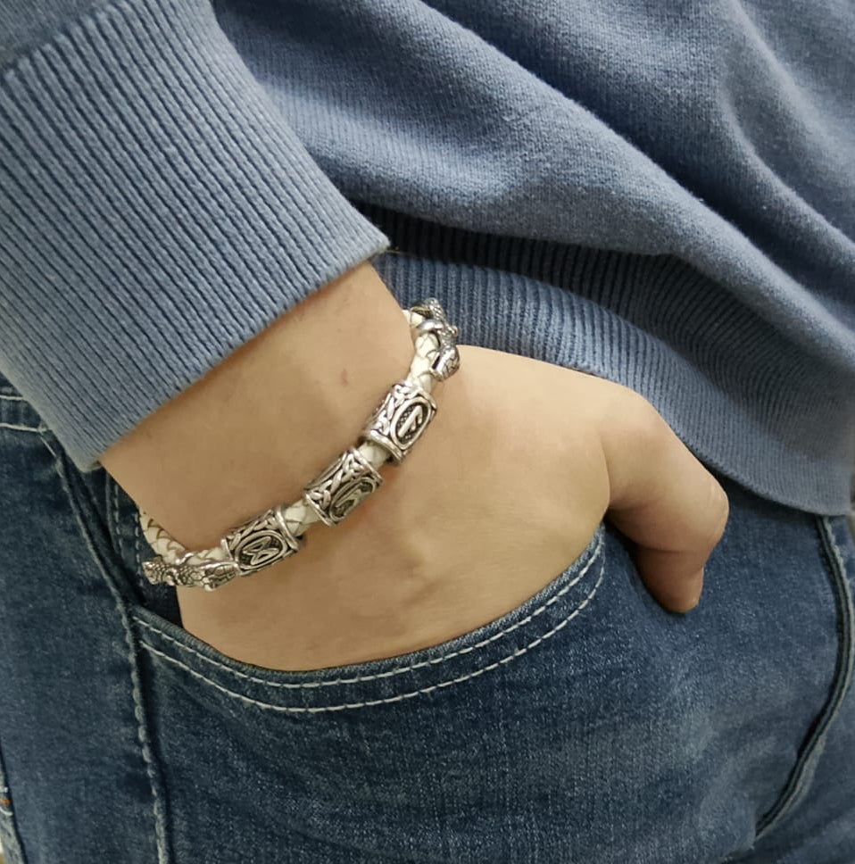 Bracelet personnalisé « Deux serpents : progrès, sagesse et changement positif »