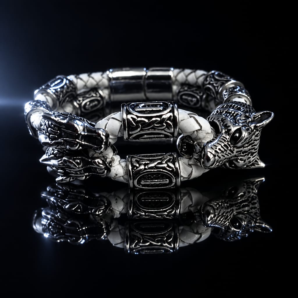 Custom_The Wolf & The Dragons Bracelet