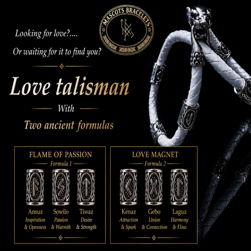 Tiger Mascot with 2 staves (Flame of Passion & Love Attractor) Bracelet