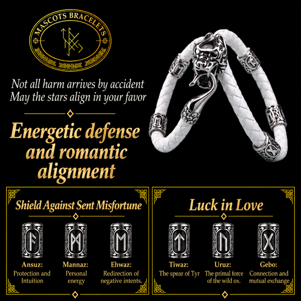 Cat Mascot with 2 staves (Love Luck & Shield Against Sent Misfortune) Bracelet